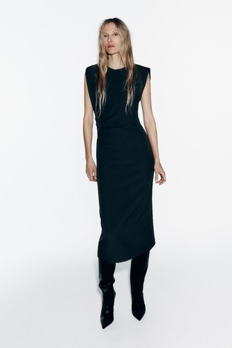 Abito midi nero - midi, fitted