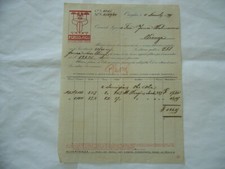 PUBBLICITà  FATTURA SASSO E FIGLI TRASPORTI SPEDIZIONI ONEGLIA 1909-341