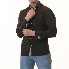 Camicia nera interna bianca
