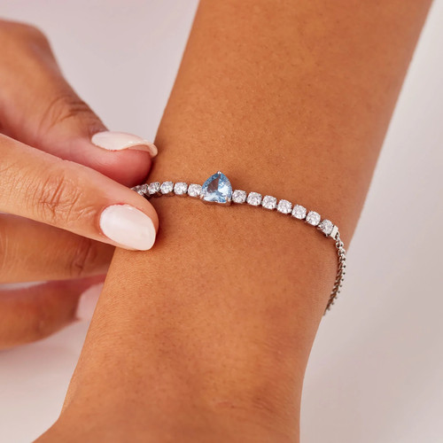 Sagapo bracciale cuore - sagapo, azzurro