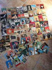 STOCK COLLEZIONE 100 CARTOLINE D’EPOCA VINTAGE TEMATICA CANI GATTI ANIMALI 
