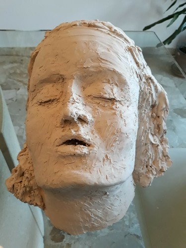 Scultura creta ritratto - scultura,