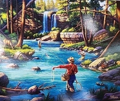 Puzzle pesce pesca mosca - pesce,