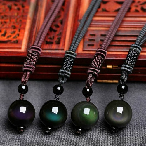 Collana ossidiana nera - ossidiana,