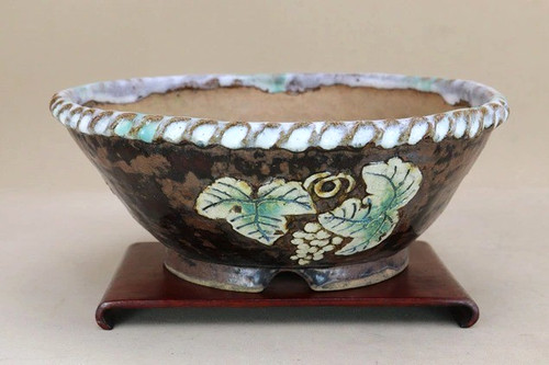 Vaso bonsai giapponese echizen - vaso,