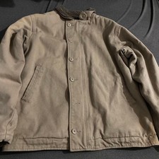 Giacca giubbino militare beige con bottoni