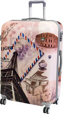 Valigia Parigi rigida trolley da viaggio 4 ruote mano misura media valigia bagaglio
