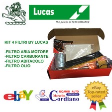 KIT TAGLIANDO 4 FILTRI LUCAS FIAT PUNTO EVO 1.3 MJT 55 KW 75 CV DAL 2009 >