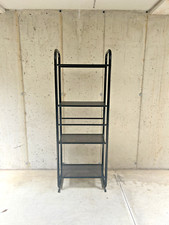 Scaffale Nero in Metallo Stile Anni '90 - Linea Morbida e Pulita, Robusto