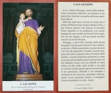 Santino Holy Card: S. San Giuseppe - Cosenza