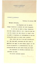 1945 CONSULTA NAZIONALE - TREVISO - Lettera Bruno VISENTINI  - Autografo