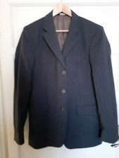 Giacca blazer uomo Versus 3 cotone 100% lana vergine taglia 34 grigio scuro gessato