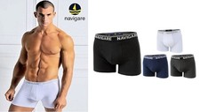 6 BOXER UOMO NAVIGARE ART 573/E COTONE BIELASTICO BIANCO NERO O ASSORTITO 573E 