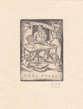 Exlibris Bookplate Radierung
