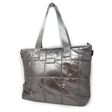 Borsa donna trapuntata argento