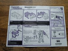Transformers G1 istruzioni STUNTICON CAIMANO BREAKDOWN D-51 ITA ORIGINALE GIG