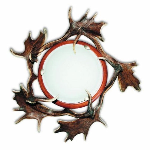 Plafoniera con vere corna - , di