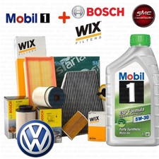 Kit tagliando olio MOBIL 1 ESP 5W30 5LT 4 FILTRI VARI VW GOLF 6 1.6 TDI 90 CV