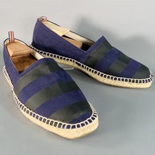 CASTANER Numero 11 Sneakers Slip On In Tela A Righe Blu Navy E Nere