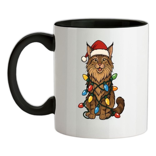Maine coon cane - natale, luci