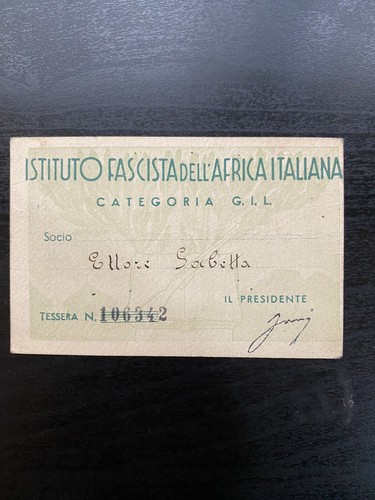 Tessera istituto fascista - tessera,