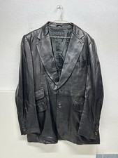 GUCCI Giacca di pelle nera in
