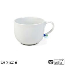 TAZZA TAZZONE COLAZIONE IN CERAMICA BIANCO CON MANICO DM. CM 11X9 H