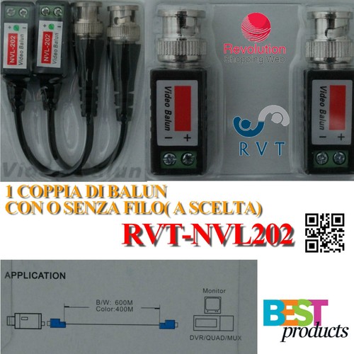 Balun video cavo utp cat5 - video, bnc