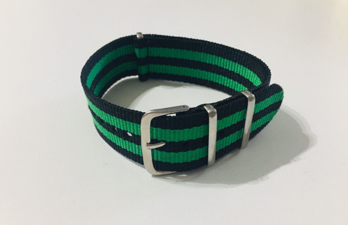 Cinturino nero verde nylon - nero/verde,
