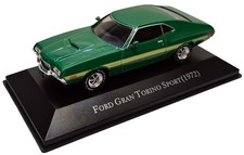 Ford Gran Torino Sport (1972) - Modellino pressofuso verde, molto dettagliato scala 1:43