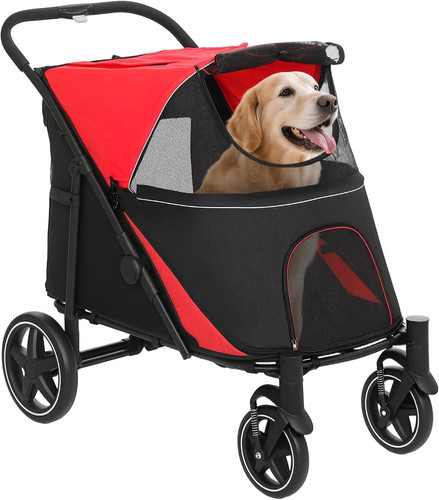 Passeggino per cani pieghevole - passeggino,