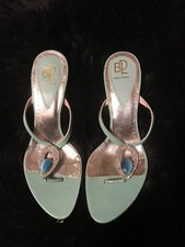 BALDAN SABOT GIOIELLO 37 SANDALO SCARPA TURCHESE TIFFANY STRASS STILETTO