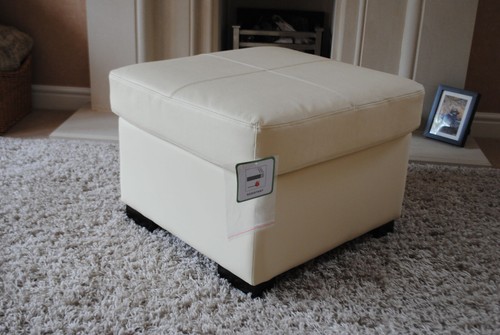Pouf poggiapiedi vera pelle - pouf,