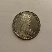 Moneta 8 Reales 1817 Carlo IV di Spagna – Argento .903 – Zecca Messico – Moneta