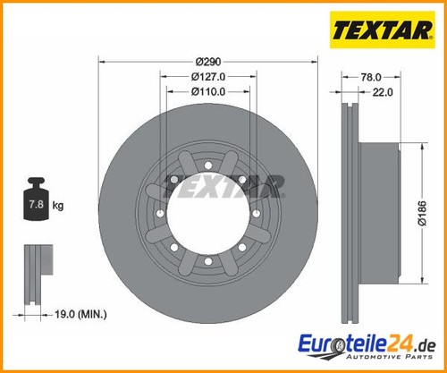 Disco freno pro textar - 2,