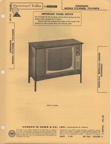 1965 coronado tv2 9568b - 1965, tv2-9568b