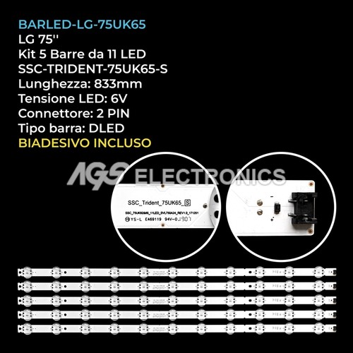 Kit barre strip led - 5, lg