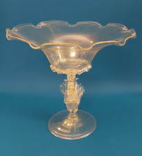 Cenedese & Albarelli 1970 Vintage Murano Venezia Vaso a Coppa Gigante con Cigno