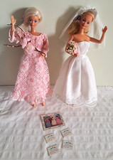 Set Abito da sposa,damigella Barbie + Inviti Wedding Party Mattel