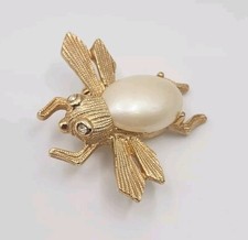 Spilla vintage tono oro finta