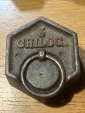 ? Peso Antico Per Bilancia 5 Chilogrammi Kg Bascula Esagonale