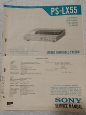 SONY PS-LX55 Turntable Service