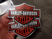 Set 2 adesivi Logo emblema in Metallo HARLEY DAVIDSON per serbatoio ecc.