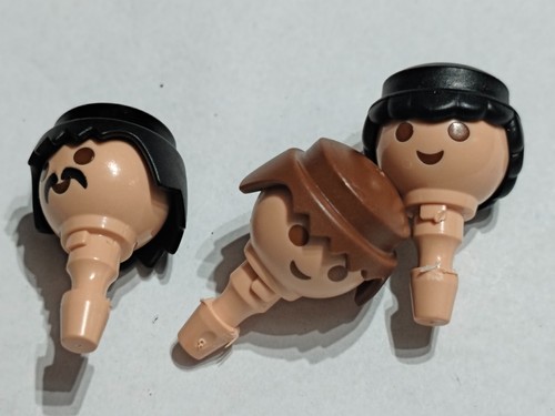 Playmobil cabezas cabeza - x3,