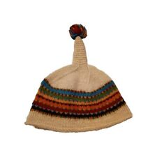 Cappello di lana unisex con coda e ponpon