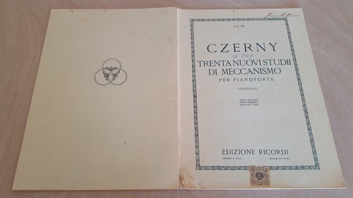 Spartito epoca czerny - spartito, d'epoca