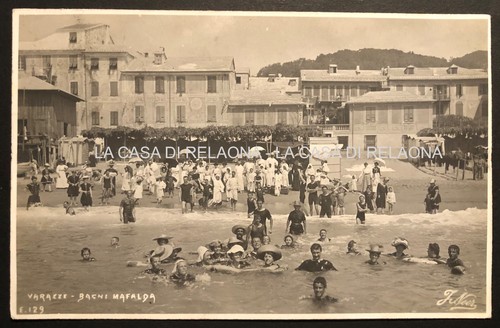 Cartolina varazze bagni - varazze,