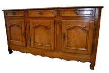 antica credenza tre ante epoca fine  '700 stile Luigi XV in rovere RESTAURATA