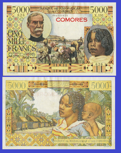 Comoros comores 5000 - comoros, franchi