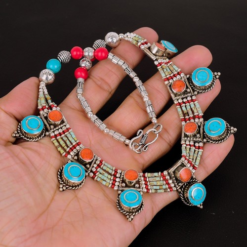 Collana turchese corallo - , rosso